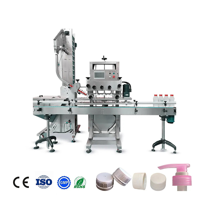 Tappatrice automatica per bottiglie di vetro per shampoo